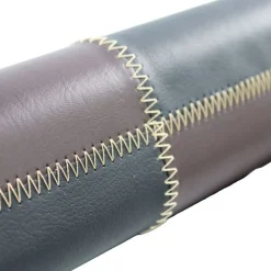 Tube rangement½ queue billard cuir noir et marron